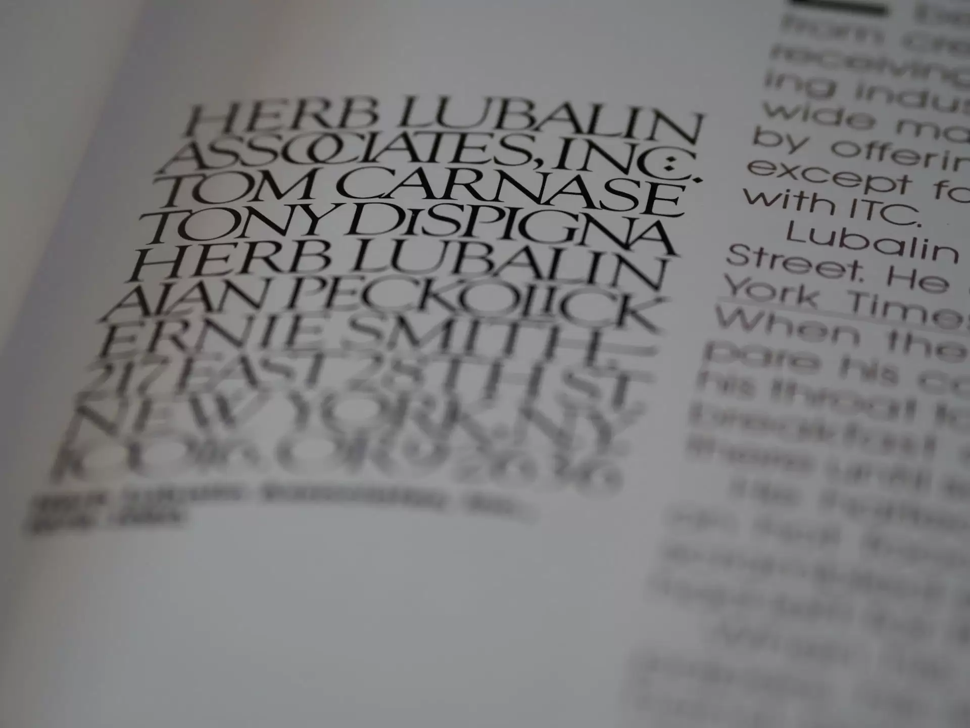 Lettertype op bladzijde boek