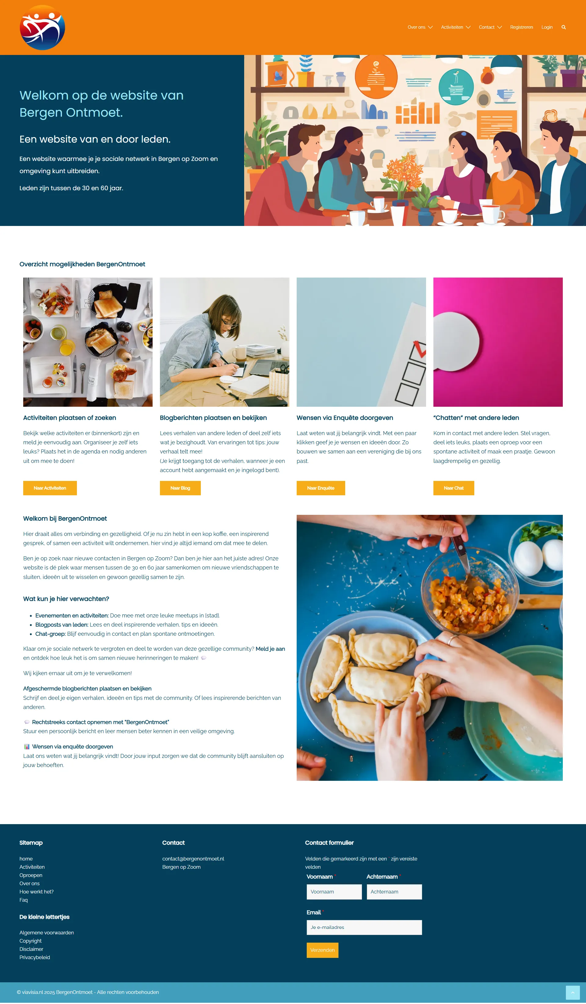 Voorbeeld project website Bergen ontmoet (Bergenontmoet.nl)