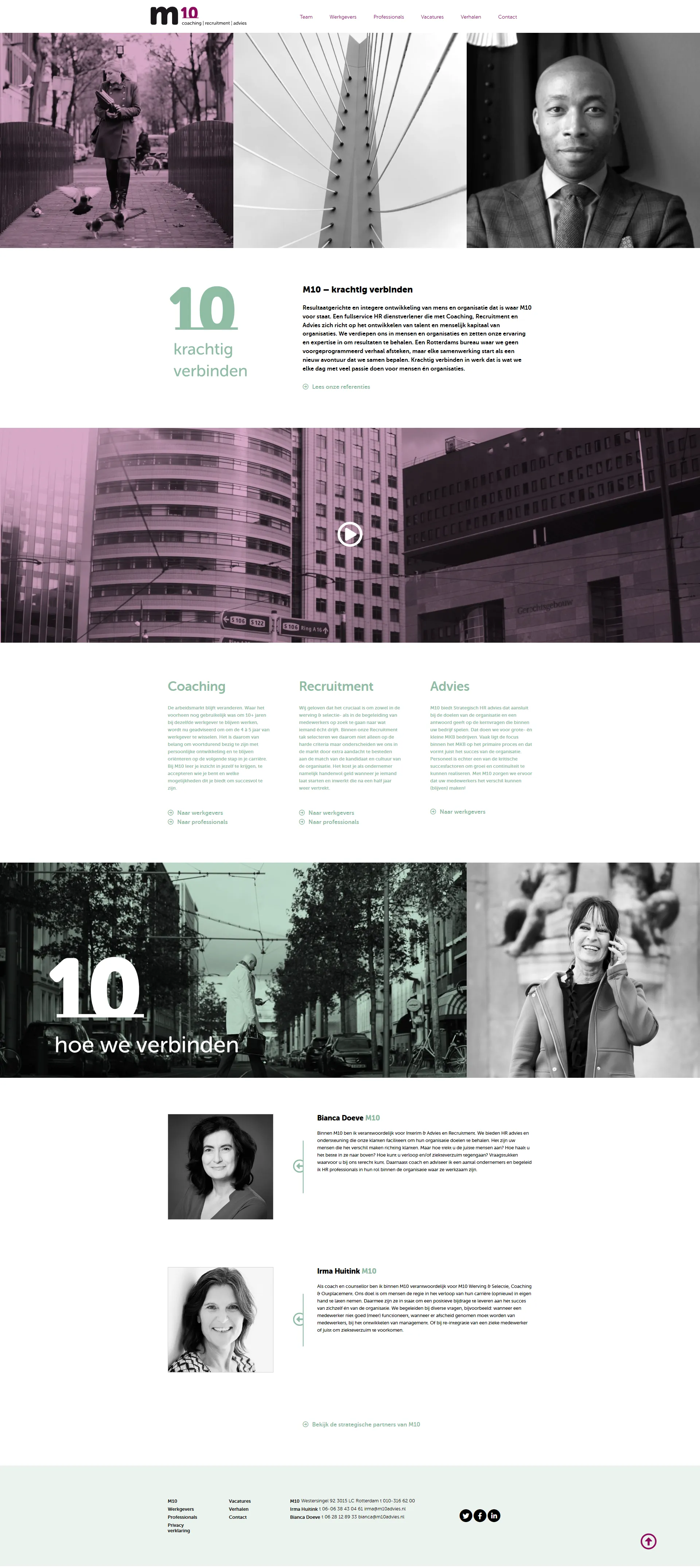 Voorbeeld project website M10 advies (https://www.m10advies.nl/)